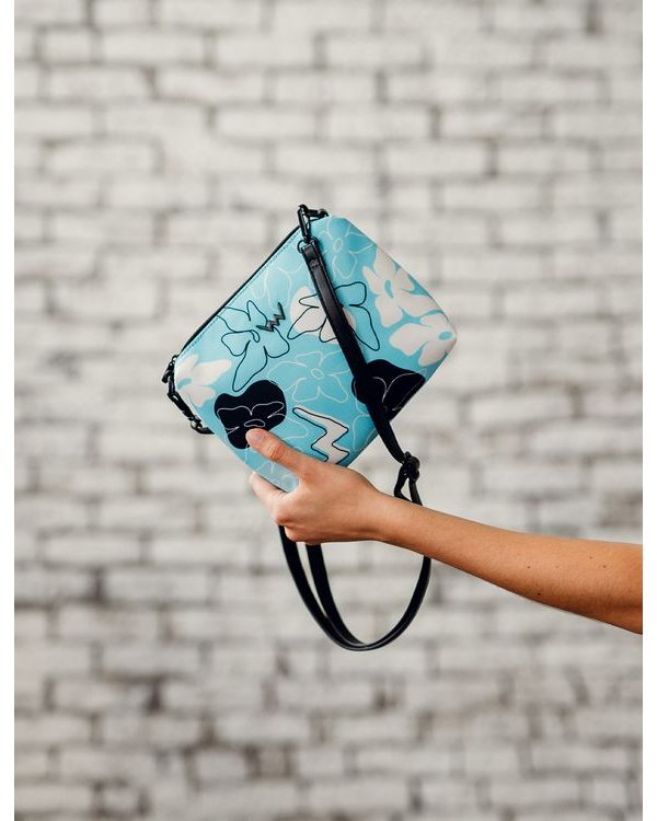 Nuria Flowers Line Blue